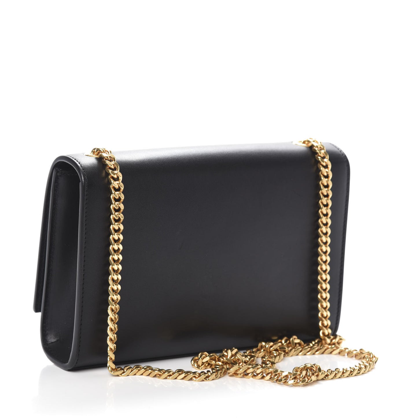 Calfskin Small Classic Monogram Kate Tassel Satchel Black