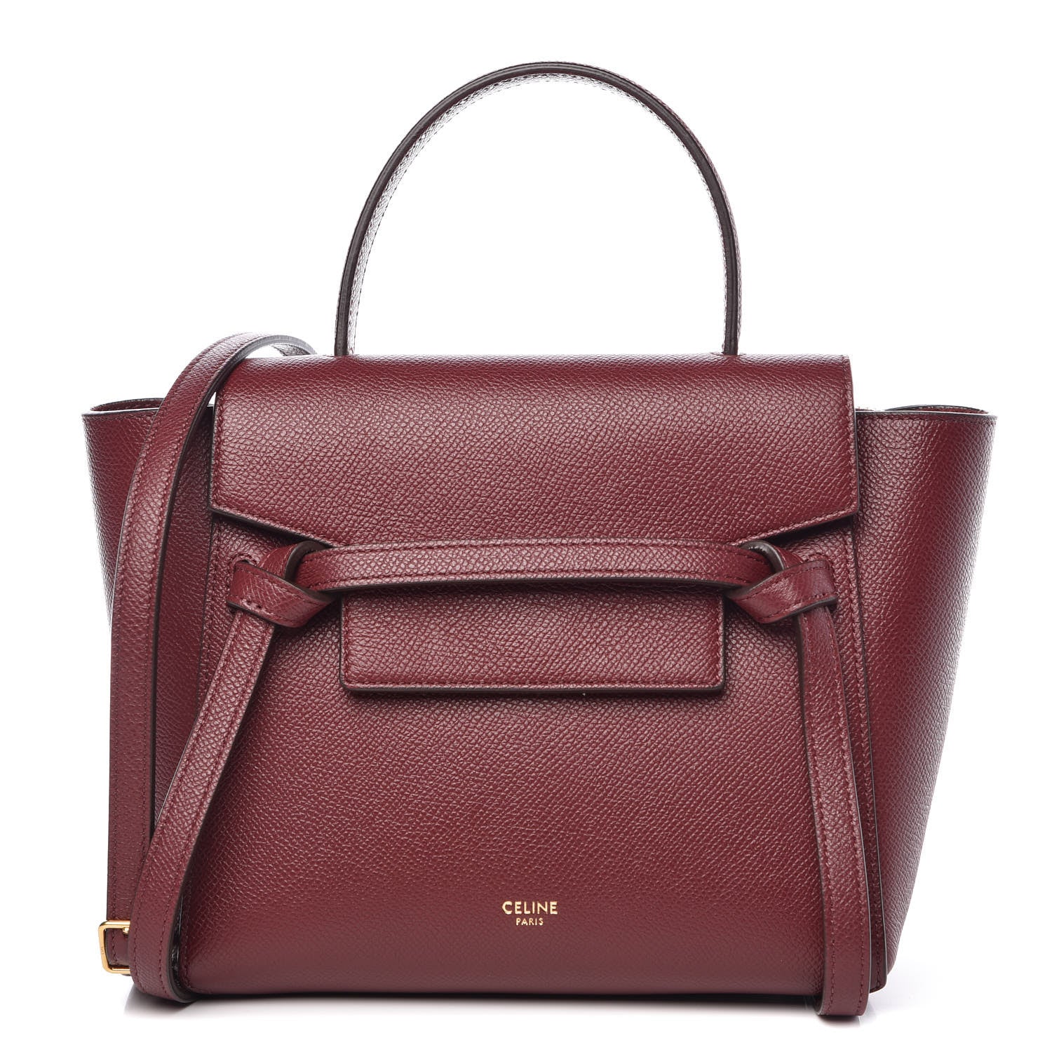 Celine Grained Calfskin Nano Belt Bag Light Burgundy 1 of 7