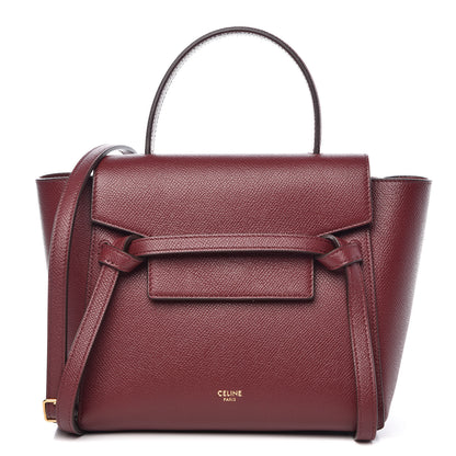 Celine Grained Calfskin Nano Belt Bag Light Burgundy 1 of 7
