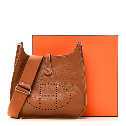 Hermes Taurillon Clemence EVELYNE III PM Gold 20 of 21