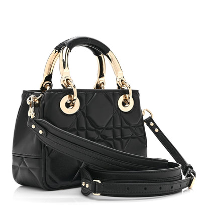Christian Dior Calfskin Cannage Mini The Lady 95.22 Black 3 of 10