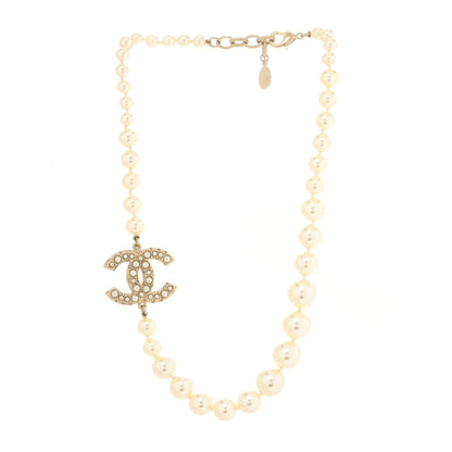 Chanel Pearl CC 100th Anniversary Necklace Light Gold 2 of 3