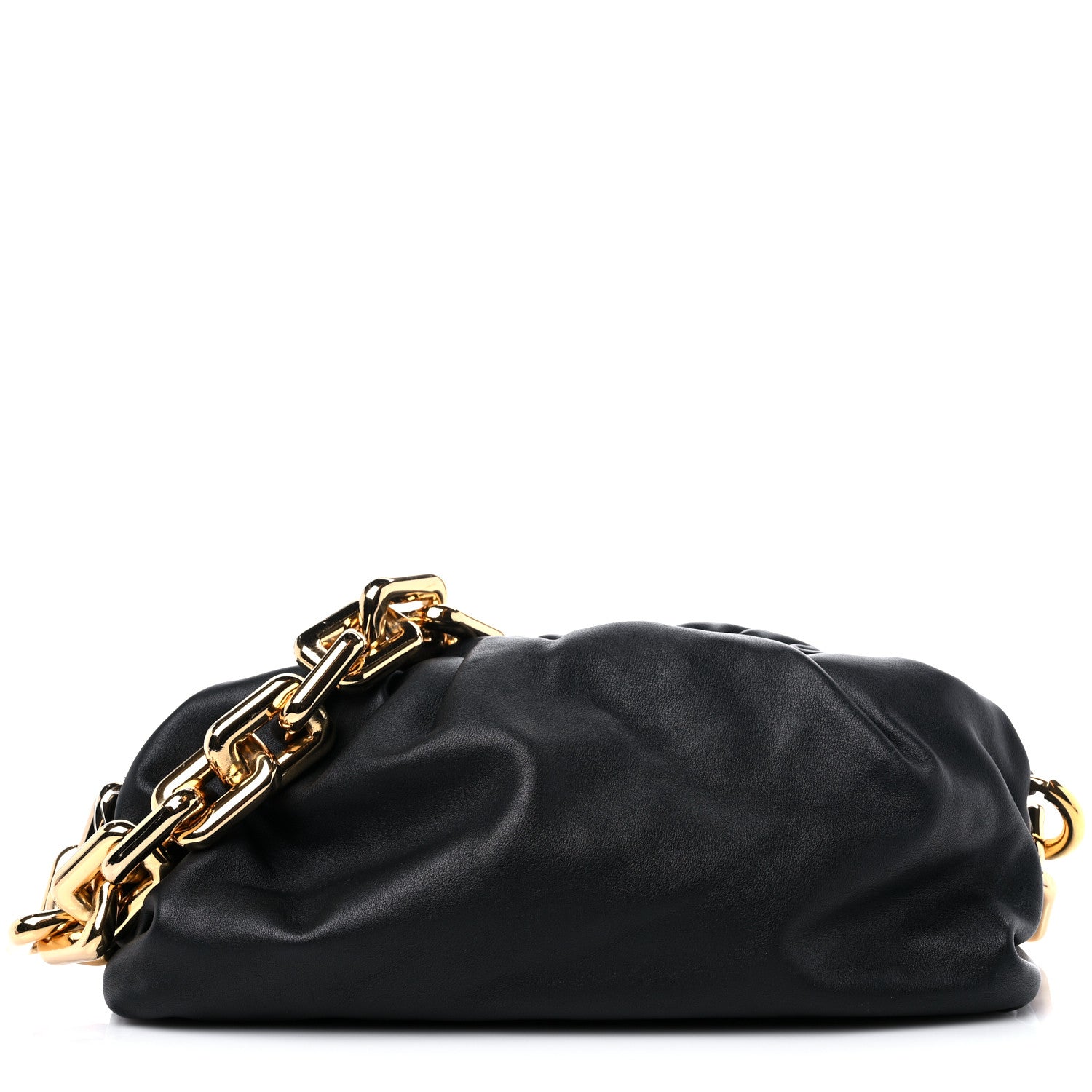 Bottega Veneta Calfskin The Pouch Chain Black 1 of 13