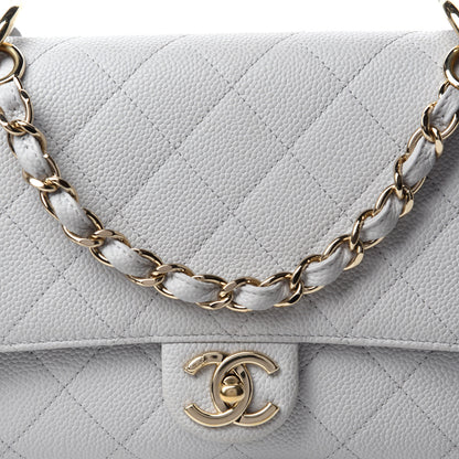 Chanel Caviar Quilted City Walk Flap Light Grey 14 of 15