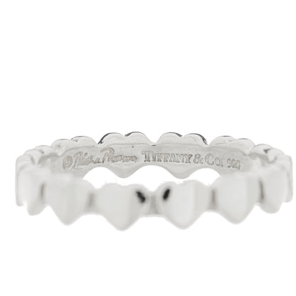Tiffany Sterling Silver Paloma Picasso Crown Hearts Band Ring 48 4.5 4 of 5