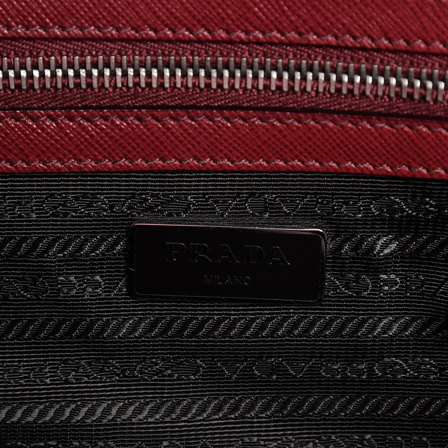 Prada Saffiano Travel Briefcase Red 6 of 12
