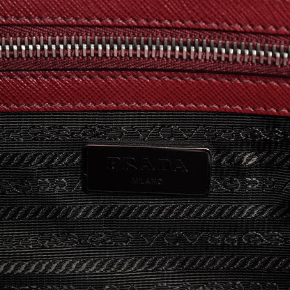 Prada Saffiano Travel Briefcase Red 6 of 12