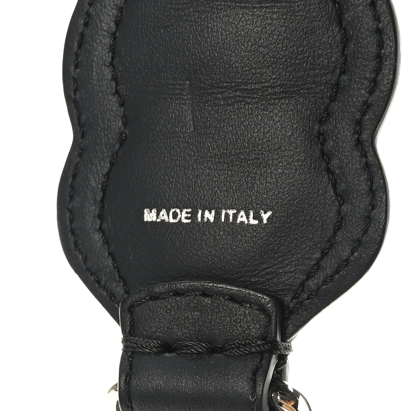 Calfskin Pearl Snakeskin Embellished Strap You Black Camelia
