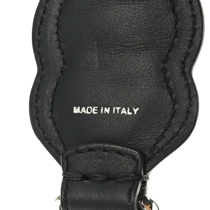 Fendi Calfskin Pearl Snakeskin Embellished Strap You Black Camelia 5 of 5