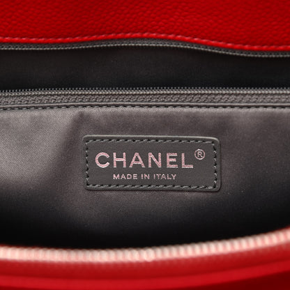 Chanel Caviar Quilted Grand Shopping Tote GST Red 6 of 12
