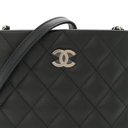 Chanel Lambskin Quilted Crossbody Bag Black 8 of 10