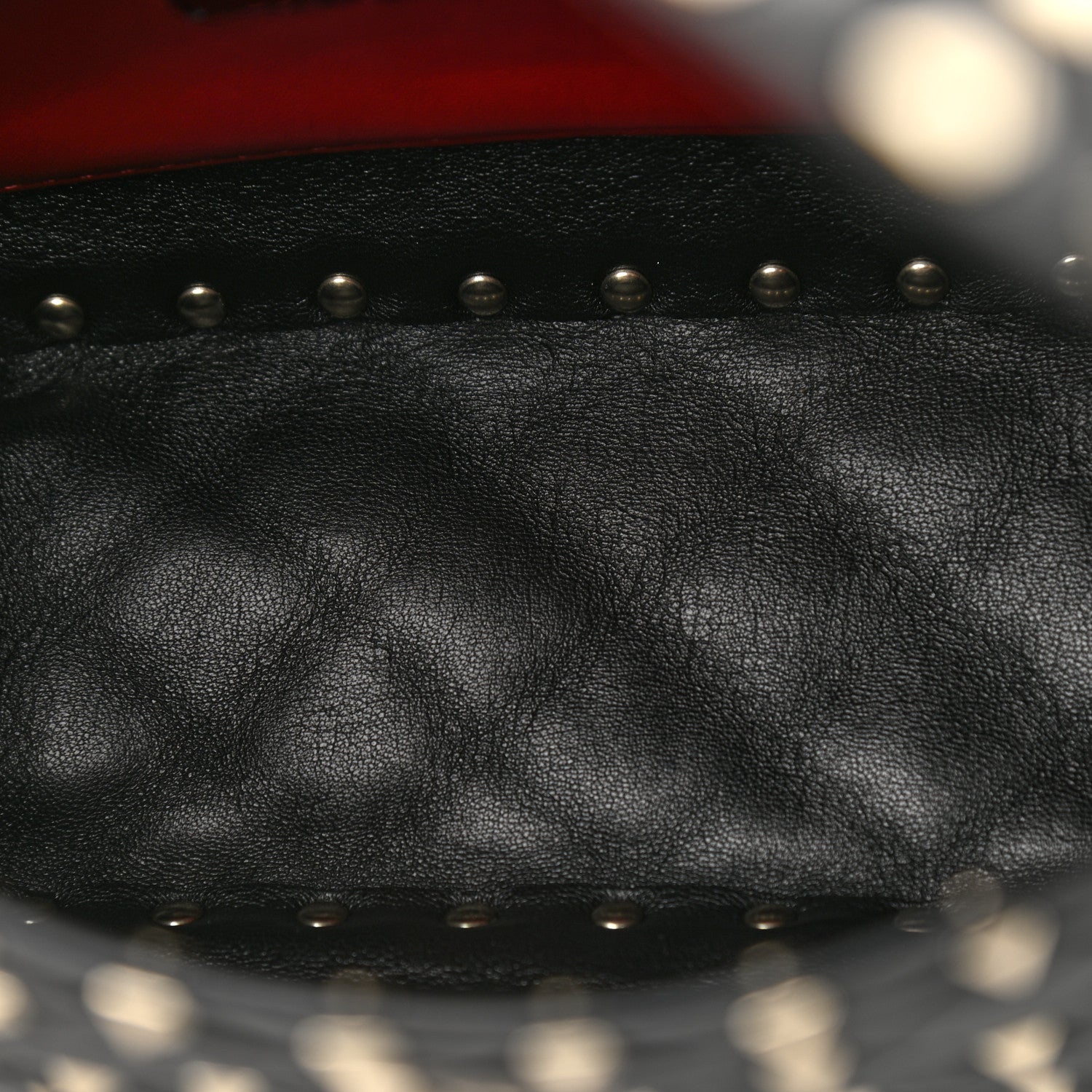 Valentino Garavani Lambskin Medium Rockstud Spike Shoulder Bag Black 9 of 11
