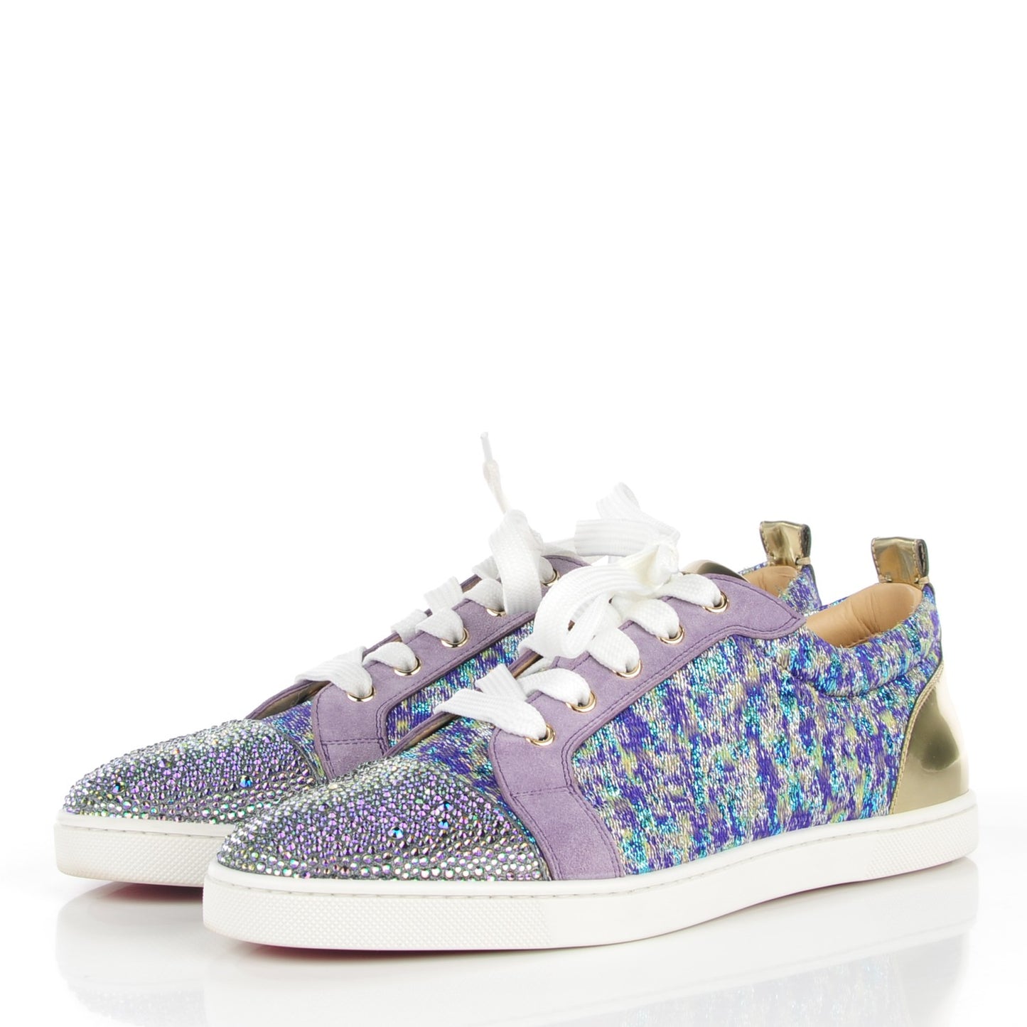 Crystal Metallic Suede Peacock Woven Lurex Gondolastrass Sneakers 40.5 Version Digitale