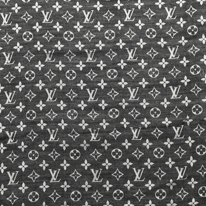 Louis Vuitton Silk Wool Monogram Denim Shawl Black 3 of 10