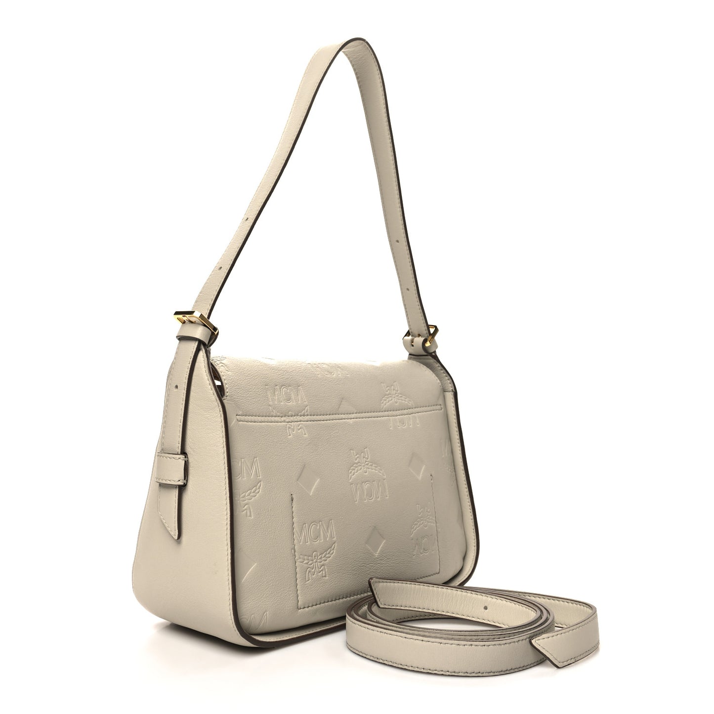Calfskin Ottomar Small Aren Flap Hobo Oatmeal