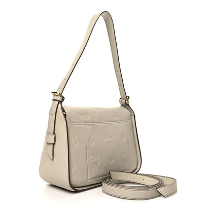 MCM Calfskin Ottomar Small Aren Flap Hobo Oatmeal 3 of 11