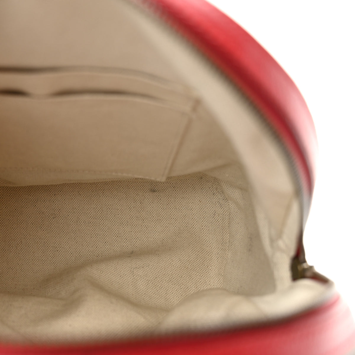 GG Supreme Monogram Web Bosco Patch Dome Backpack Beige Malva Hibiscus Red