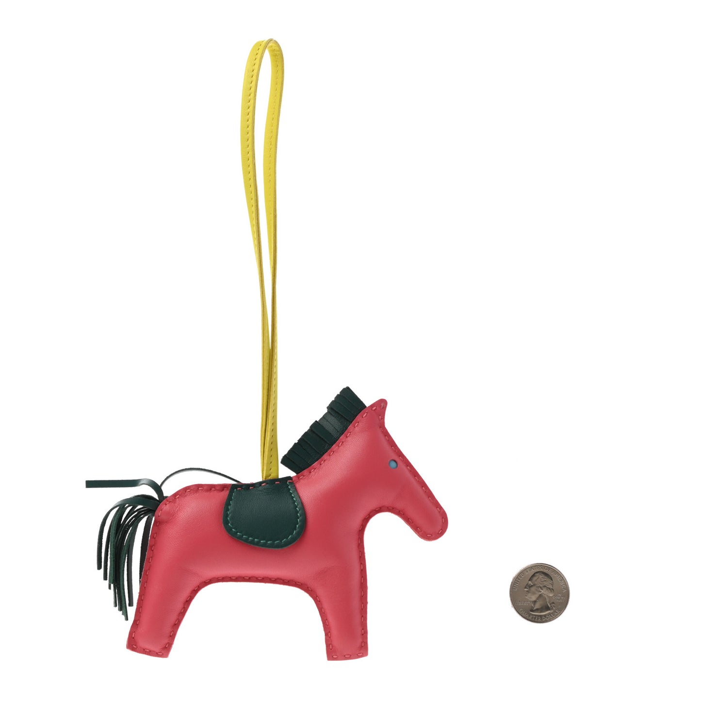 Milo Lambskin Grigri Rodeo Horse Bag Charm MM Rose Azalee Malachite Lime Celeste