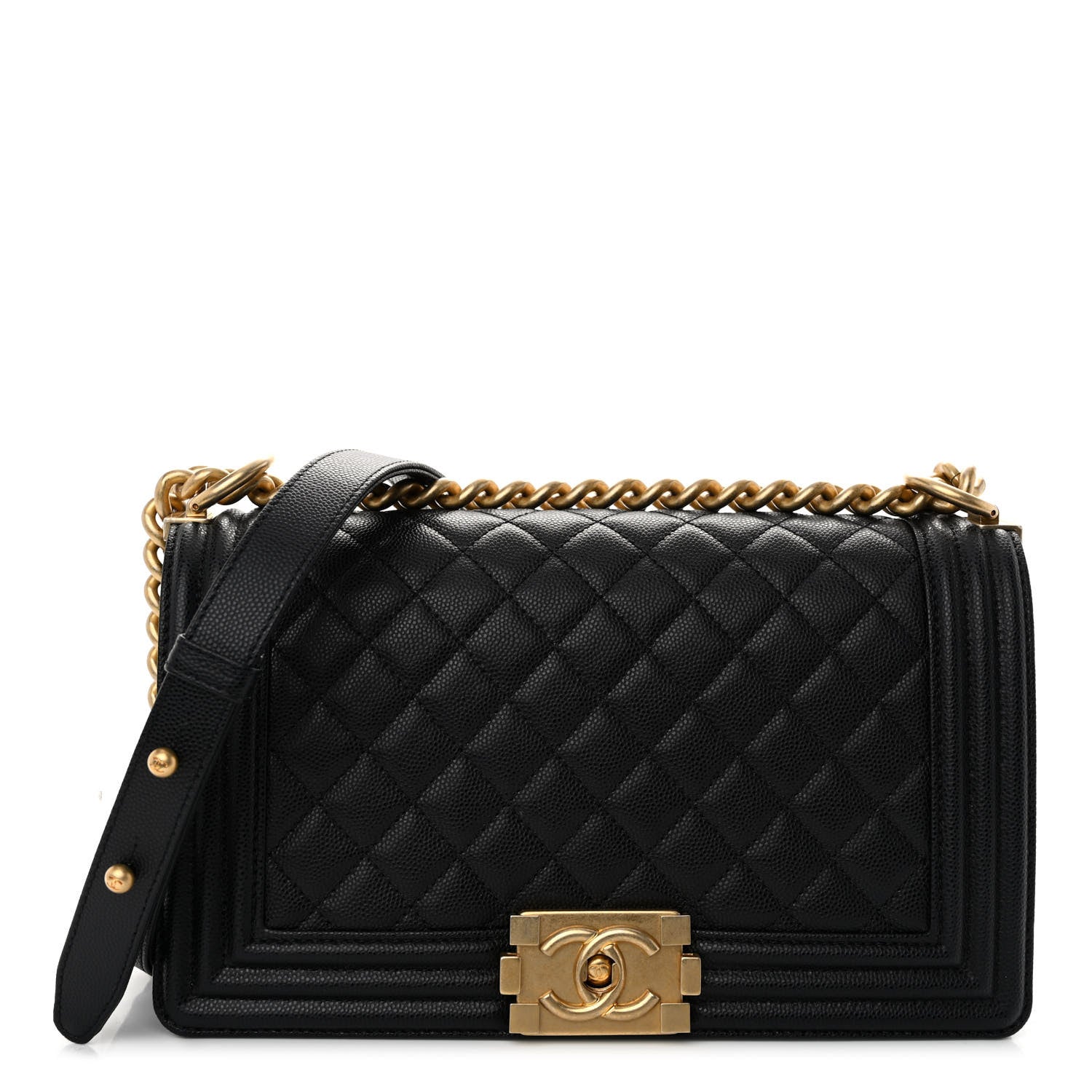 Chanel Caviar Quilted Medium Boy Flap Black 1 of 9