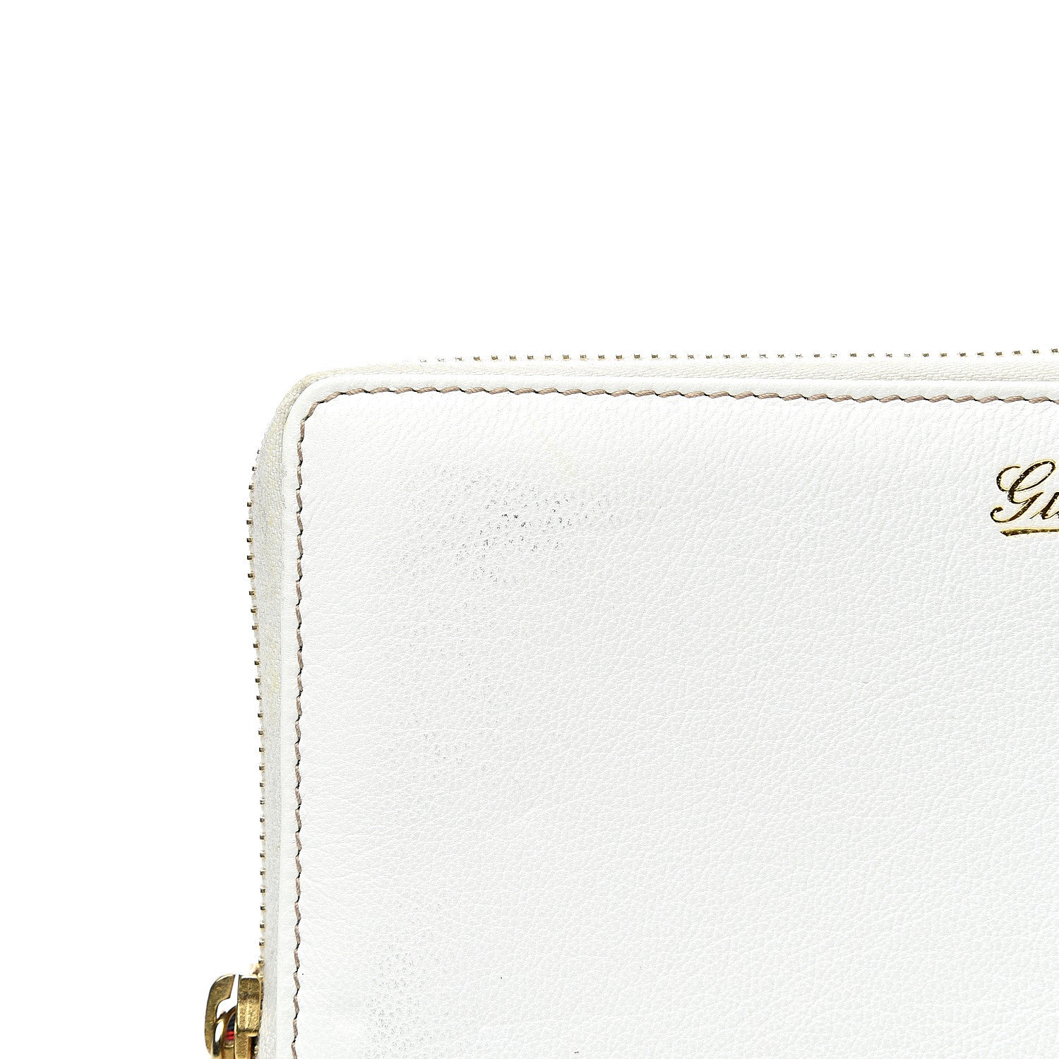 Gucci Calfskin Capri Zip Around Wallet White 6 of 10