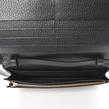 Gucci Dollar Calfskin Mini Swing Wallet Bag Black 5 of 8