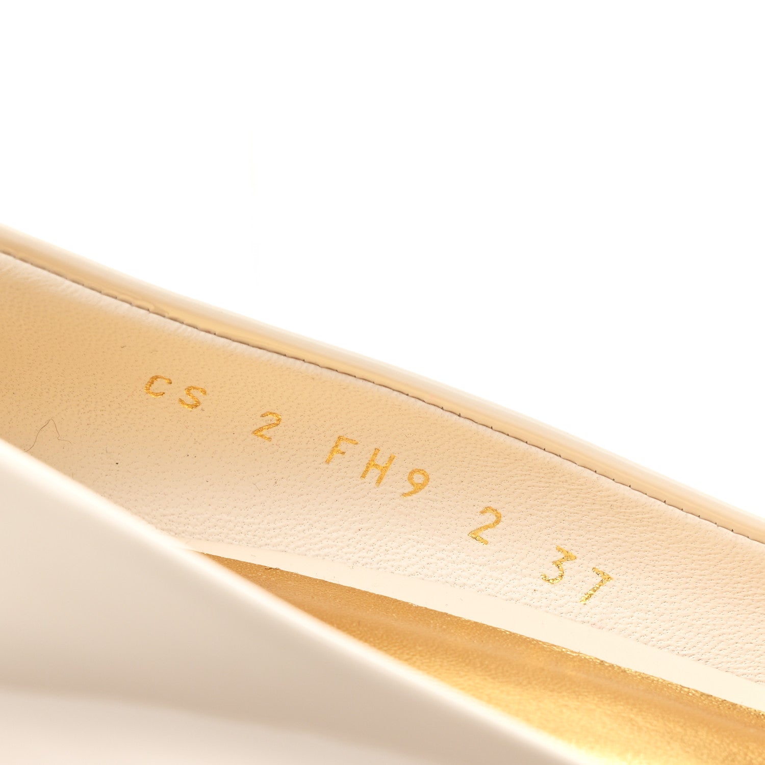 Valentino Garavani Patent Tonal One Stud Pumps 37 Ivory 9 of 9