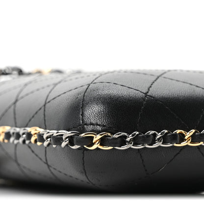 Chanel Lambskin Quilted Chain Around Phone Holder Black 9 of 10