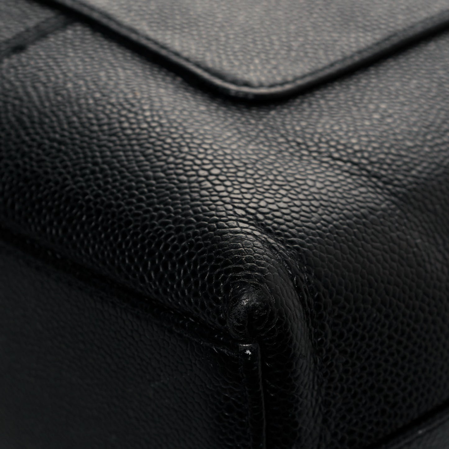 Grained Calfskin Bijoux Chain Shoulder Bag Black