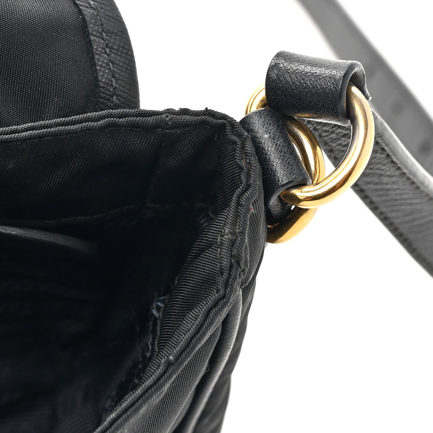 Prada Tessuto Nylon Saffiano Small Messenger Bag Black 11 of 15