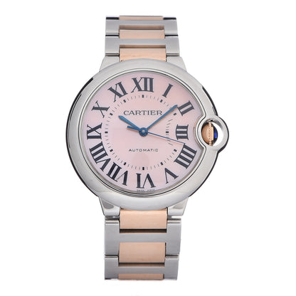 Cartier Stainless Steel 18K Pink Gold Pink Mother of Pearl 36mm Ballon Bleu De Cartier Automatic Watch 1 of 9