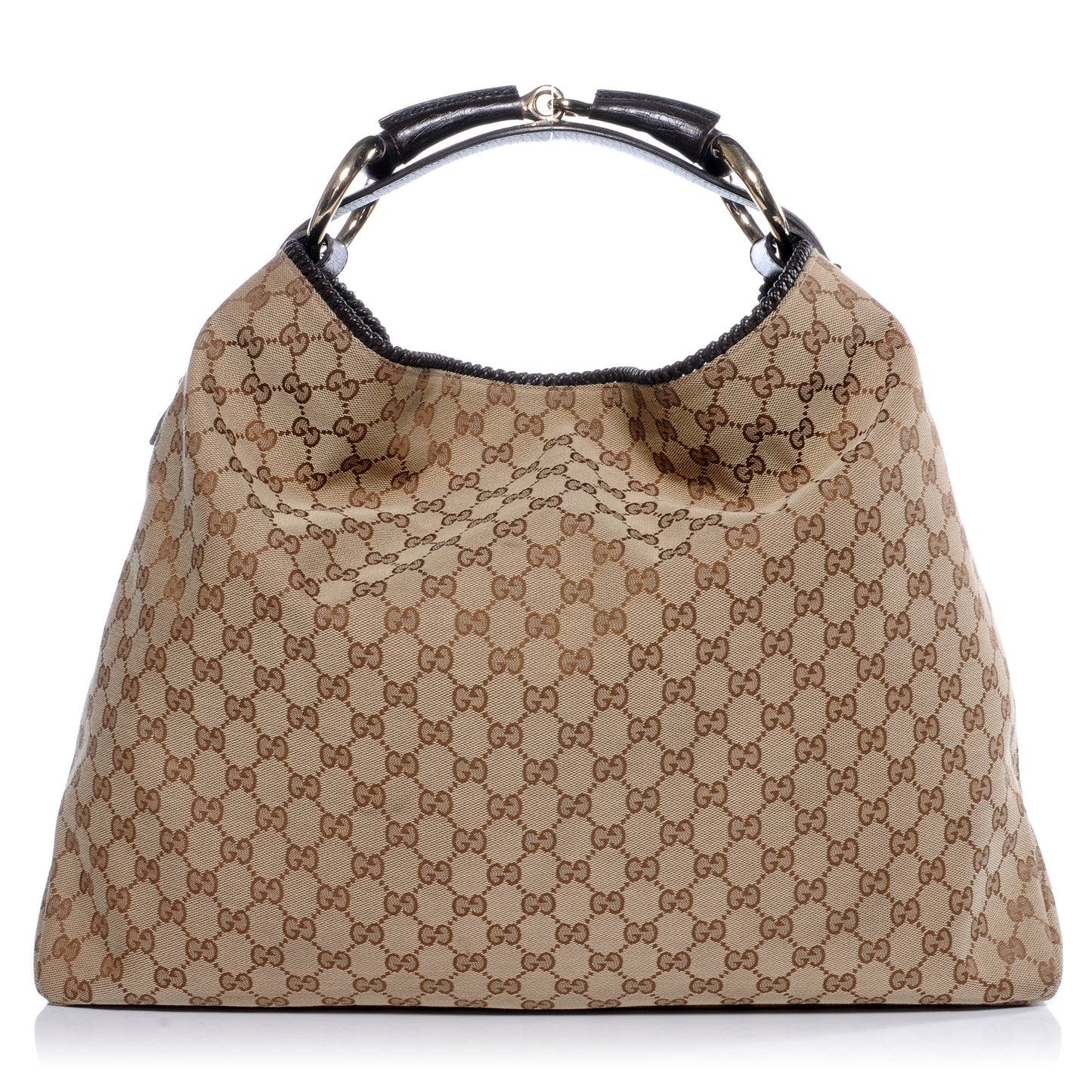 Monogram Large Horsebit Chain Hobo Ebony