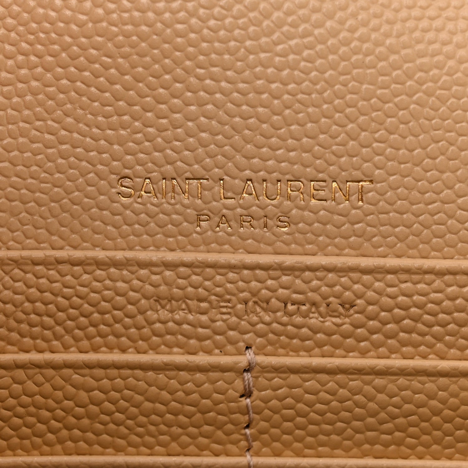 Saint Laurent Grain De Poudre Matelasse Chevron Monogram Envelope Chain Wallet Nude Powder 6 of 10