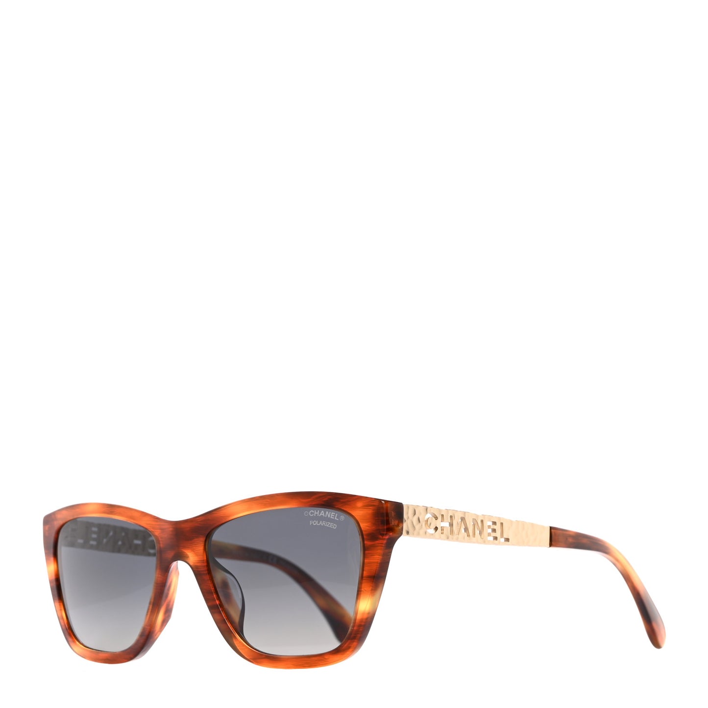 Acetate Metal Polarized Rectangle Sunglasses 5442-A Tortoise