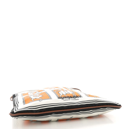 Burberry Satin Mythical Alphabet Drawstring Pouch Orange Black White 4 of 10