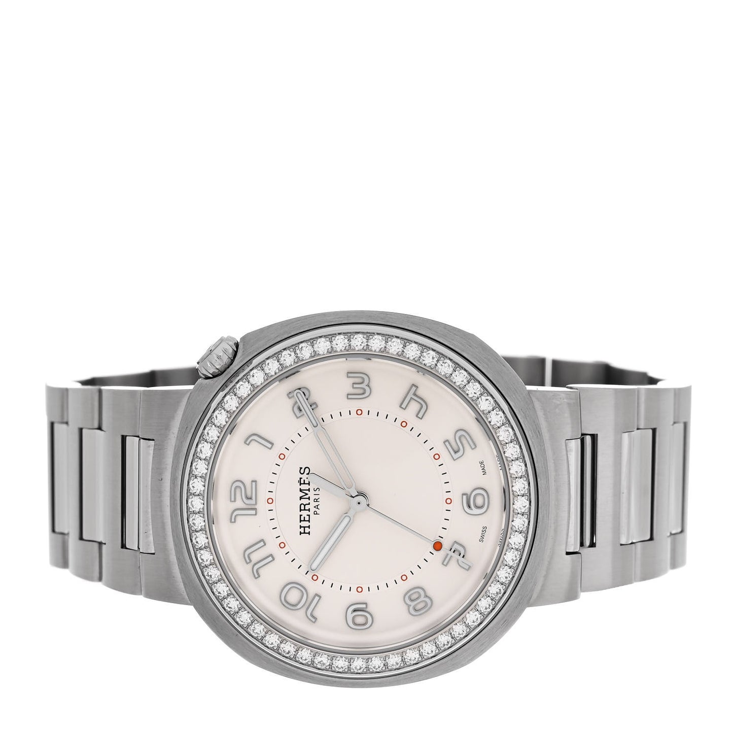 Stainless Steel Diamond Bezel 36mm Cut Automatic Watch