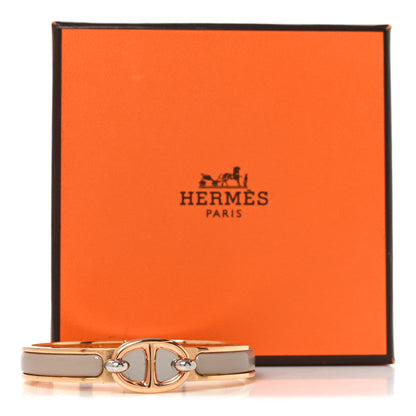 Hermes Enamel Mini Clic Chaine d'Ancre Bracelet GM Marron Glace 5 of 5