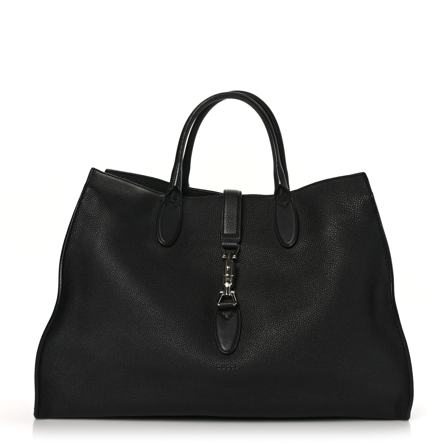 Soft Calfskin Medium Jackie Top Handle Bag Black