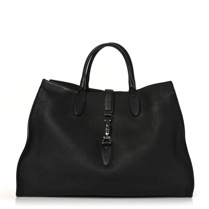 Gucci Soft Calfskin Medium Jackie Top Handle Bag Black 1 of 8