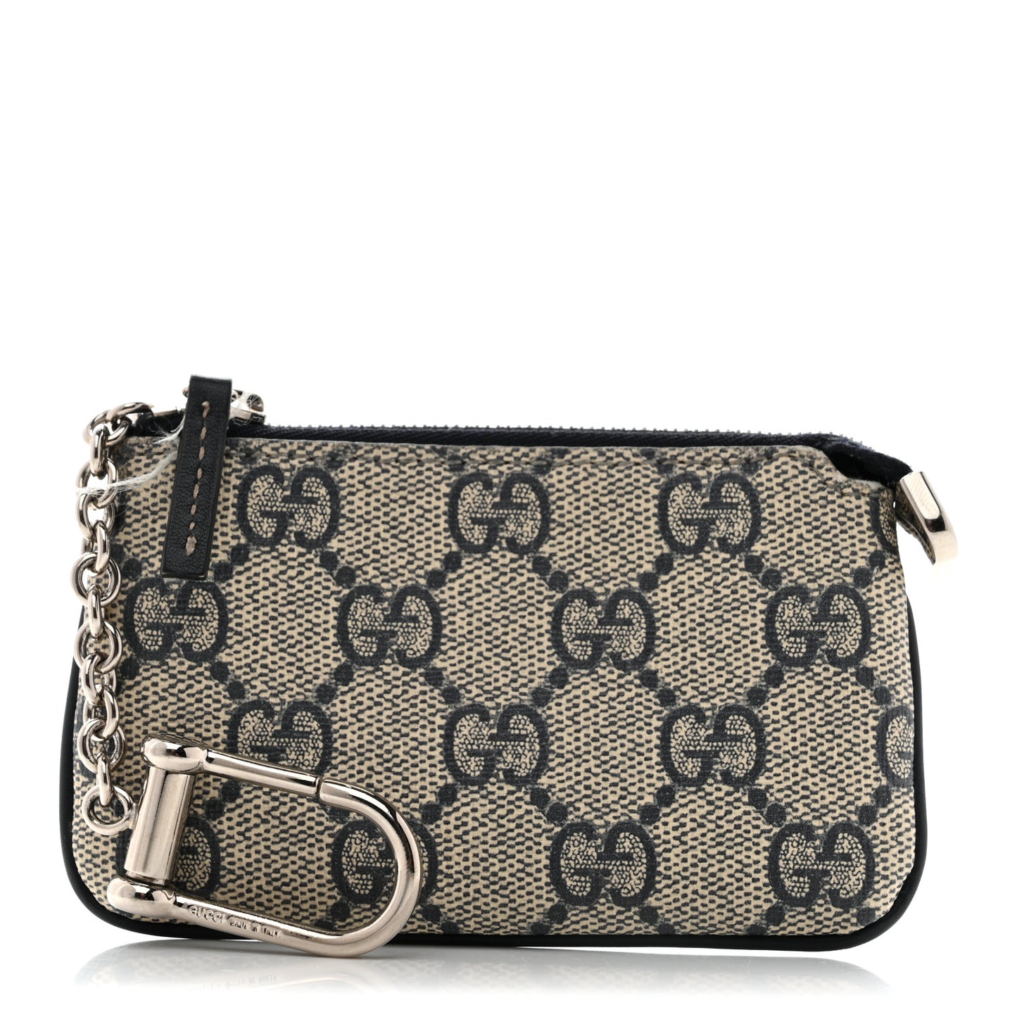 GG Supreme Monogram Key Case Beige Blue