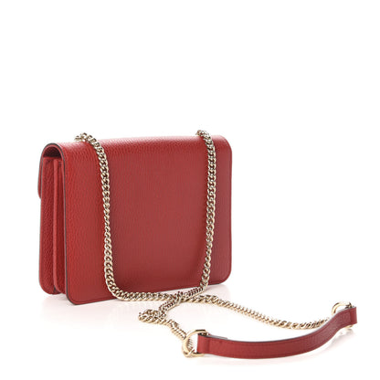 Gucci Dollar Calfskin Small Interlocking G Shoulder Bag Red 3 of 11