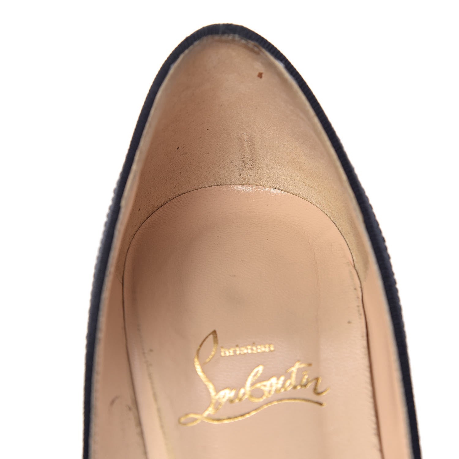 Christian Louboutin Nappa Grosgrain Netmi 70 Pumps 36.5 Navy 16 of 16