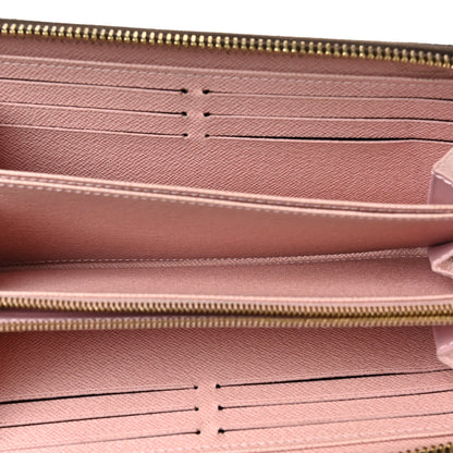 Louis Vuitton Damier Ebene Zippy Wallet Rose Ballerine 5 of 6