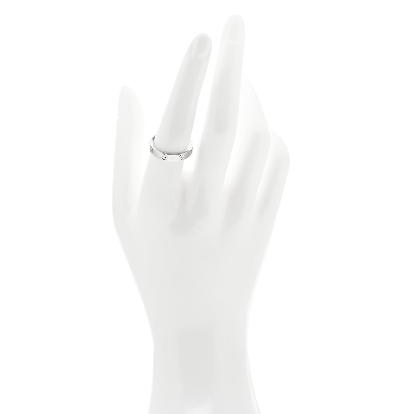 18K White Gold 3.5mm LOVE Wedding Band Ring 56 7.75