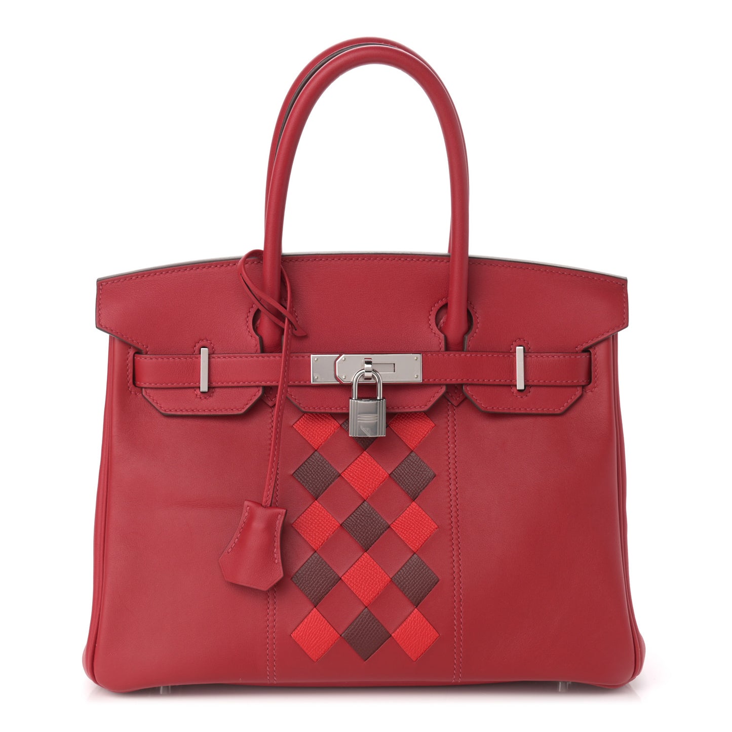 Swift Epsom Tressage Birkin 30 Rouge Piment Rouge De Coeur Rouge H