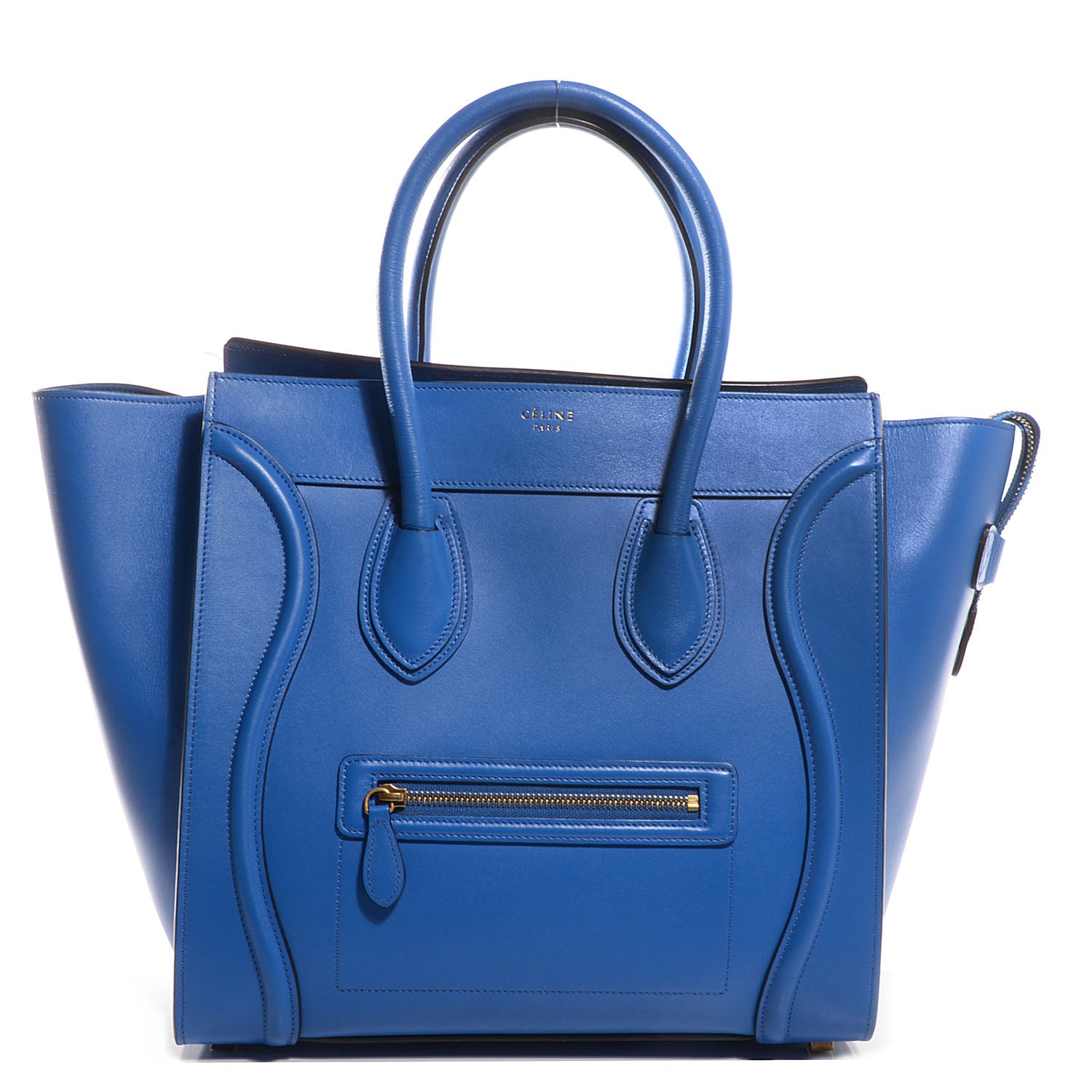 Celine Palmelato Leather Mini Luggage Bag Electric Blue 1 of 9