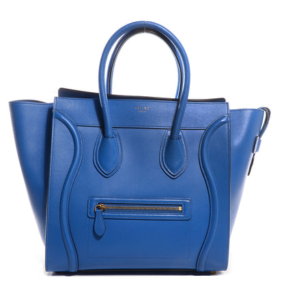 Celine Palmelato Leather Mini Luggage Bag Electric Blue 1 of 9