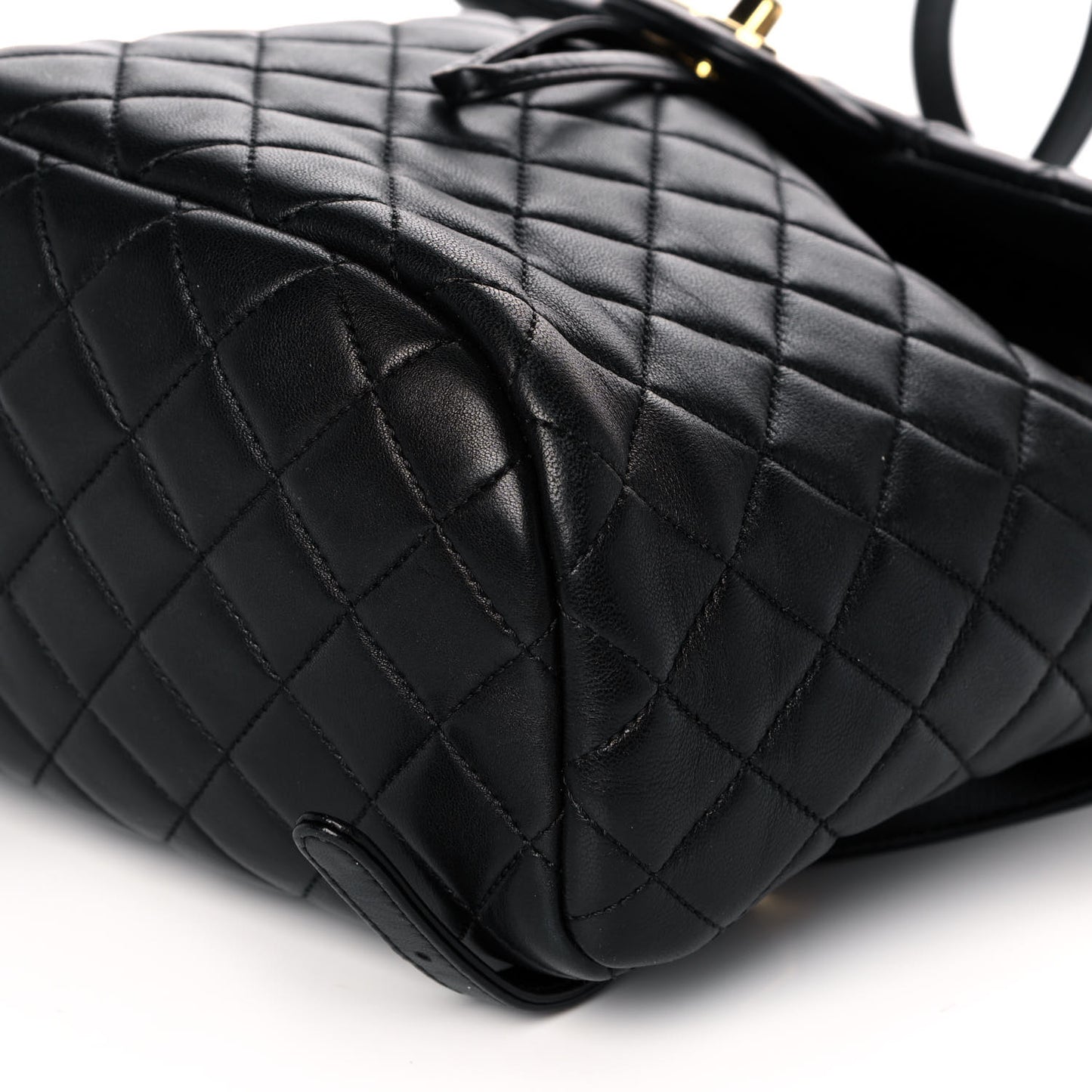 Calfskin Quilted Small Urban Spirit Backpack Black