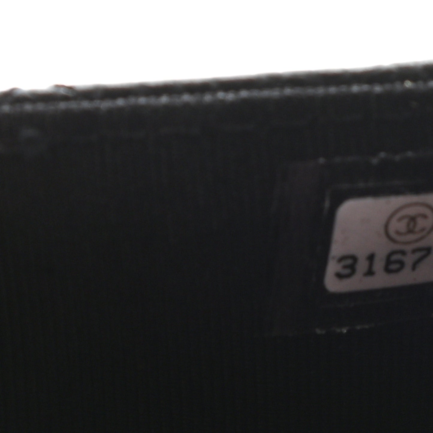 Caviar Quilted Flap Card Holder Wallet Black