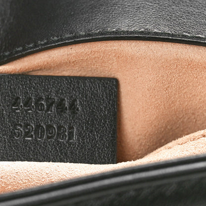 Gucci Calfskin Matelasse Mini GG Marmont Shoulder Bag Black 6 of 9