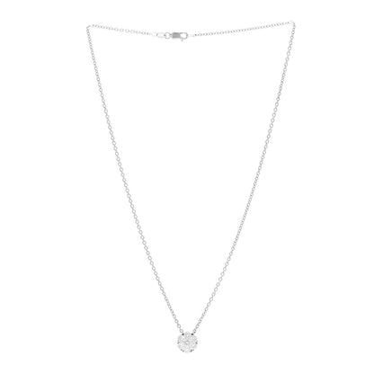 Van Cleef & Arpels Platinum Diamond Fleurette Pendant Necklace 3 of 5